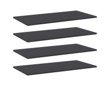 vidaXL Bookshelf Boards 4 pcs Grey 80x40x1.5 cm Engineered Wood