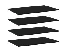 vidaXL Bookshelf Boards 4 pcs Black 80x50x1.5 cm Engineered Wood