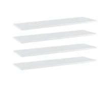 vidaXL Bookshelf Boards 4 pcs High Gloss White 100x30x1.5 cm Engineered Wood