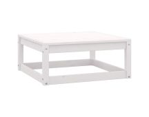 vidaXL Garden Footstool 70x70x30 cm White Solid Pinewood