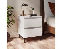 vidaXL Bed Cabinets 2 pcs White 40x35x50 cm Engineered Wood