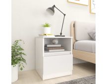 vidaXL Bed Cabinet White 40x40x50 cm Engineered Wood