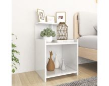 vidaXL Bed Cabinets 2 pcs High Gloss White 40x35x60 cm Engineered Wood