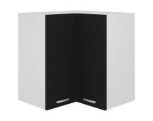 vidaXL Hanging Corner Cabinet Black 57x57x60 cm Engineered Wood