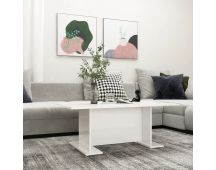 vidaXL Coffee Table High Gloss White 103.5x60x40 cm Engineered Wood