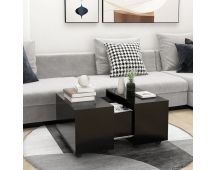 vidaXL Coffee Table Black 60x60x38 cm Engineered Wood