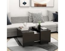 vidaXL Coffee Table High Gloss Black 60x60x38 cm Engineered Wood