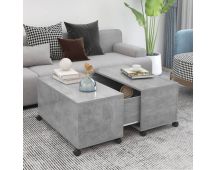 vidaXL Coffee Table Concrete Grey 75x75x38 cm Engineered Wood