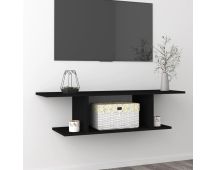 vidaXL Wall Mounted TV Cabinet Black 103x30x26.5 cm