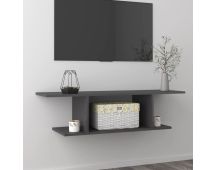 vidaXL Wall Mounted TV Cabinet High Gloss Grey 103x30x26.5 cm