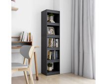 vidaXL Book Cabinet/Room Divider Grey 40x30x167.5 cm Solid Pinewood