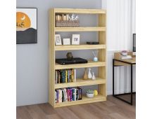 vidaXL Book Cabinet/Room Divider 100x30x167.5 cm Solid Pinewood