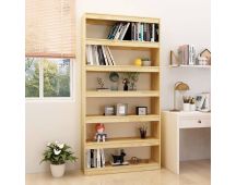 vidaXL Book Cabinet/Room Divider 100x30x200 cm Solid Pinewood