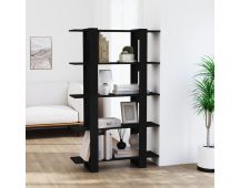 vidaXL Book Cabinet/Room Divider Black 100x30x160 cm