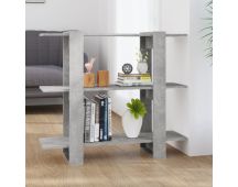 vidaXL Book Cabinet/Room Divider Concrete Grey 100x30x87 cm