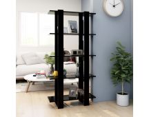 vidaXL Book Cabinet/Room Divider Black 80x30x160 cm Engineered Wood