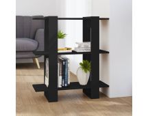 vidaXL Book Cabinet/Room Divider Black 80x30x87 cm