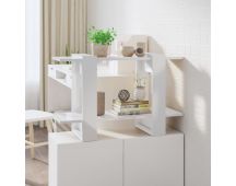 vidaXL Book Cabinet/Room Divider High Gloss White 80x30x51 cm