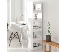 vidaXL Book Cabinet/Room Divider High Gloss White 40x30x166 cm