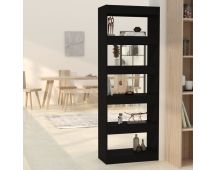 vidaXL Book Cabinet/Room Divider Black 60x30x166 cm Engineered Wood