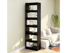 vidaXL Book Cabinet/Room Divider Black 60x30x198 cm