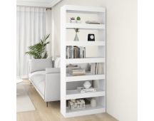 vidaXL Book Cabinet/Room Divider White 80x30x198 cm Engineered Wood