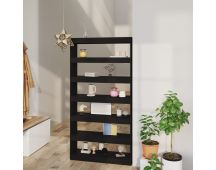 vidaXL Book Cabinet/Room Divider Black 100x30x198 cm Engineered wood