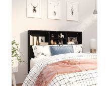 vidaXL Headboard Cabinet Black 120x19x103.5 cm