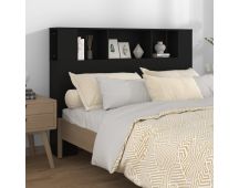 vidaXL Headboard Cabinet Black 140x18.5x104.5 cm