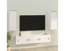 vidaXL Wall Cabinets 2 pcs White 30x30x80 cm Solid Wood Pine