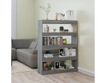 vidaXL Book Cabinet/Room Divider Grey Sonoma 100x30x135 cm