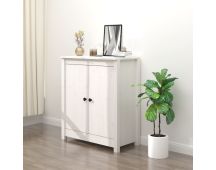 vidaXL Sideboard White 70x35x80 cm Solid Wood Pine