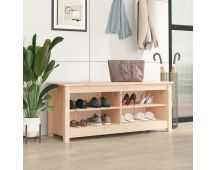 vidaXL Shoe Bench 110x38x45.5 cm Solid Wood Pine