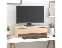 vidaXL Monitor Stand 50x27x15 cm Solid Wood Pine