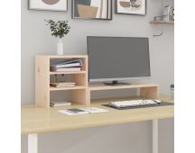 vidaXL Monitor Stand 81x20x30 cm Solid Wood Pine