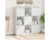 vidaXL Highboard White 110.5x35x117 cm Solid Wood Pine