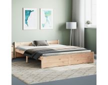 vidaXL Bed Frame Solid Wood 153x203 cm Queen Size