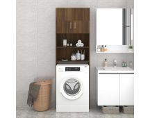 vidaXL Washing Machine Cabinet Brown Oak 64x25.5x190 cm