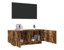 vidaXL TV Cabinet Smoked Oak 100x35x40 cm Engineered Wood