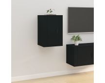 vidaXL Wall Mounted TV Cabinet Black 40x34.5x60 cm