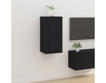 vidaXL Wall Mounted TV Cabinet Black 40x34.5x80 cm