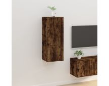 vidaXL Wall Mounted TV Cabinet Smoked Oak 40x34.5x100 cm