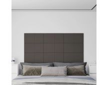 vidaXL Wall Panels 12 pcs Dark Grey 60x30 cm Fabric 2.16 m�