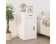 vidaXL Desk Cabinet High Gloss White 40x49x75 cm Engineered Wood