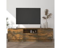 vidaXL TV Cabinet Smoked Oak 140x35x40 cm Engineered Wood