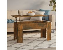 vidaXL Coffee Table Smoked Oak 101x49x52 cm Engineered Wood