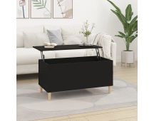 vidaXL Coffee Table Black 90x44.5x45 cm Engineered Wood