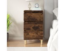 vidaXL Bedside Cabinet Smoked Oak 40x35x70 cm Engineered Wood