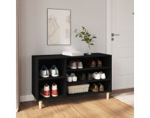 vidaXL Shoe Cabinet Black 102x36x60 cm Engineered Wood