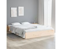 vidaXL Bed Frame Solid Wood 183x203 cm King Size